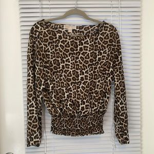 Womens Michael Kors cheetah print top